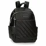 Pepe Jeans Kylie Zaino Casual 12' Nero 25,5 x 35 x 14 cm Ecopelle, Nero, Zaino Casual