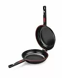 BRA - Dupla Premiere, Padella doppia per frittata, in alluminio pressofuso con antiaderente, adatta a tutti i tipi di fornelli, incluso a induzione 26 cm [Esclusiva Amazon]