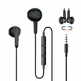 Auricolari Cuffie con Filo e Microfono da 3,5 mm in-Ear Magnetici Alta Definizione Stereo per Android Cellulare Sam-sung Galaxy So-ny Hua-wei Xiao-mi MP4 MP3 PC Nero