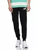 PUMA Essentials Logo – Pantaloni sportivi da uomo, Nero (Puma Black), L