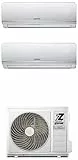 ZDUO 9000 + 12000 wifi - Climatizzatore Dual Split, Inverter, 9+12 Btu, Classe A++/A+