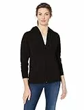 Amazon Essentials Felpa con Cappuccio e Zip a Tutta Lunghezza in Pile di French Terry (Taglie Forti Disponibili) Donna, Nero, M