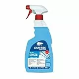 Sanitec, Crystal Anti Alone, Detergente Multiuso Profumato, Soluzione Ideale per Detergere e Rendere Brillanti Vetri e Specchi e superfici Senza Lasciare Aloni, 100% Made in Italy, Flacone da 750 ml