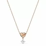Swarovski Pendente Lifelong Heart, Cuore, Bianco, Placcato color oro Rosa