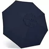 ABCCANOPY Ombrello di ricambio per ombrellone da esterno da 2,7 m, 8 stecche (blu navy)