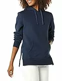 Amazon Essentials Felpa a Casacca con Cappuccio in Spugna Francese Donna, Blu Marino, M