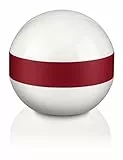 Philips Lighting Esk Lampada da Tavolo Sferica con Fascia Sintetica e Vetro, Lampadina Risparmio Energetico Inclusa, Bianco/Rosso