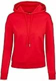 URBAN CLASSICS Felpa con Cappuccio Donna Invernale, Pullover Caldo Manica Lunga, Maglione Pesante per Ragazza, Colore fire red, Taglia L