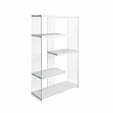 Cribel Libreria Bernie Bianca/Vetro Laterale, 91.5 x 30 x 160 cm