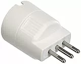 BTicino S3623DE Adattatore Presa Tedesca, Bianco, 10A