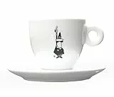 Bialetti Y0TZ099 Tazzina Cappuccino Istituzionale (con Piattino), Porcellana, 240 ml