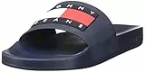 Tommy Hilfiger Tommy Jeans Pool Slide Ess, Diap Uomo, Twilight Navy, 45 EU