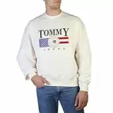 TOMMY JEANS - Felpa uomo girocollo relaxed con logo ricamato - Taglia M