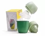 Lechin Spremiagrumi manuale con design unico a forma di limone, due modi di utilizzo per diversi tipi di frutta (Verde)