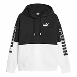 PUMA Felpa con Cappuccio Power Colorblock FL, Sudore Donna, Black, M