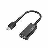 Hama Adattatore Mini DisplayPort a HDMI (Qualità Ultra-HD 4K, Mini Port Display maschio a HDMI Femmina, ideale per Macbook Air/Macbook Pro/Mac Pro/Mac Mini Full HD, 10 anni) Nero