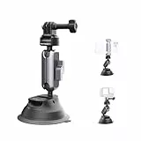 PGYTECH Supporto a Ventosa CapLock per DJI OSMO Action 4/3/2, Gopro Hero 12/11/10/9, OSMO Pocket 3/2, Videocamere d'azione per Insta360 ONE RS/R/ONE X3/X2 con filettatura 1/4'-20