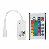 Septpenta Controller LED Smart WiFi, con Telecomando, per Soddisfare Le Diverse Esigenze di Illuminazione, Controller Wireless per Strisce LED RGB per Strisce Luminose da 5 V con Cavo a 4 Pin