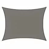 Hortan Tenda a Vela Parasole Rettangolare 2 x 3 Metri In Tessuto HDPE 180 gr/m² Con Telo Ombreggiante, Antivento, Traspirante E Ad Alta Protezione Solare, Per Arredo Esterno, Giardino e Terrazzo