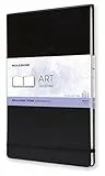 Moleskine Art Collection Watercolor Album e Notebook Blocco da Disegno Chiusura ad Elastico, Carta Adatta a Acquerelli e Matite Acquerellabili, Nero, A4 21 x 29.7 cm, 60 Pagine