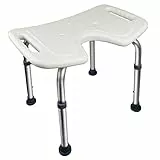 Mobiclinic, Sgabello bagno, Bahía, Marchio Europeo, Sgabello doccia per anziani, Sedia doccia per disabili, Marcatura CE, Sgabello bagno regolabile in altezza, Piedini antiscivolo, Colore Bianco