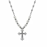CHENLING Y2K collana di perle croce marea gioielli nicchia coppia collana accessori donna