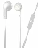MySound Speak Flat Cuffie Stereo con Microfono e Tasto di Risposta, Cavo Piatto, Bianco