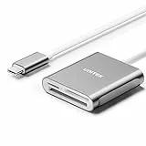 Lettore di schede SD USB C, lettore di schede di memoria flash USB 3.0 Type-C USB a 3 slot Unitek per dispositivo USB C, supporta schede di memoria CompactFlash SanDisk e Lexar Professional