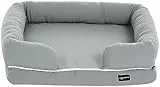 Amazon Basics - Cane Divanetto relax per animali domestici, stoffa, Misure S, Grigio, L 64 x P 51 x H 14 cm