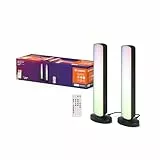 LEDVANCE SMART+ WIFI Lampada da terra a LED, piccola, nera, 2x 2,5W, 2x 480lm,luce bianca e colorata regolabile,dimmerabile,funzione fai da te e ritmo musicale,controllabile tramite app,2700 - 6500K