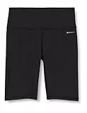Champion Athletic L-Tech Quick Dry 10' Biker Pantaloncini, Nero, L Donna