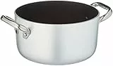 Pentole Agnelli ALSA104S20 Casseruola Alta con 2 Maniglie in Acciaio, in Alluminio Antiaderente interno 3mm, Diametro 20 cm