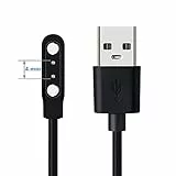 Aliwisdom - Caricatore magnetico 2 Pin cavo di ricarica universale per smart watch/Smart Occhiali da Sole/Fitness Tracker, USB distanza tra i pin 4mm