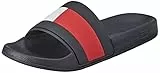 Tommy Hilfiger Scarpe da Mare Uomo Rubber TH Flag Pool Slide Ciabatte, Blu (Desert Sky), 43 EU