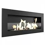 KRATKI - Caminetto a etanolo Delta 2, da appendere, con certificazione TÜV, dimensioni in cm: 90 x 40 x 10,30, volume serbatoio 400 ml, lunghezza della linea di fuoco 50 cm