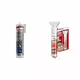 Fischer - Dec Cemento Espresso Cod.522431-310 Ml, 1Pz. & 552152 - Stucco Riempitivo, In Tubetto Con Spatola Integrata, Per Coprire Fori E Crepe, Finitura Liscia, Colore Bianco, 70 Ml