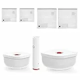 Guzzini - SAVE IT Set Sottovuoto: Contenitori 450/975cc, Pompa, Sacchetti 2 Piccoli/2 Grandi, Confezione Regalo - Bianco, 20 x 20 x h10 cm - 11850911
