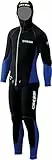 Cressi Medas Due Pezzi Uomo, Muta Completa per Immersioni, Nero/Blu, XXL/6