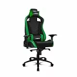 DRIFT Gaming Chair -DR500G- Sedia da gioco, similpelle di alta qualità, verde, professionale, schienale reclinabile, altezza regolabile, braccioli regolabili
