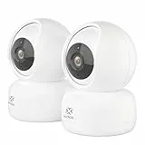 Woox Telecamera WiFi Interno, 1080P Videocamera Sorveglianza Interno WiFi con Audio, Telecamera Casa con Tracciamento del Movimento/Visione Notturna, Baby Monitor Compatibile con Alexa