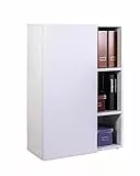 Marchio Amazon - Movian - Libreria 1 anta e 2 ripiani, 80 x 111 x 35 cm, bianco lucido