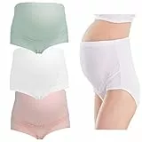 LOVELYBOBO 3Pcs Mutandine per Gestante Vita Alta Regolabile Gravidanza Supporto Intima Mutandine Cotone Biancheria Slip