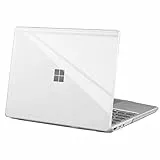 BlueSwan Custodia Compatibile con 12,4 Pollici Microsoft Surface Laptop Go 2 (Modello 1943/2013) Rilascio 2020-2022, Cover Protection Lucida Guscio Rigido in Plastica, Cristallo Trasparente