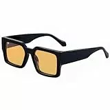 Occhiali da sole rettangolari spessi retrò Occhiali da sole donna Uomo Trendy Quadrati stretti Occhiali da vista neri Tortie Occhiali da vista anni '90