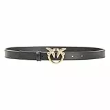 Pinko Love Berry H2 Belt Vitello Set Cintura, Z99Q Nero-Antique Gold, M Donna
