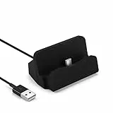 Docking station tipo C stazione di ricarica compatibile con Samsung Galaxy S22 S20 S10 S9 S8, Note, Huawei P20 Pro, Google Pixelbook, Nexus 5X/6P e altri dispositivi USB-C in nero