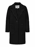 ONLY Onlnewvictoria Life Coat Otw Noos Cappotto, Black/Detail:Melange, M Donna