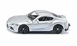 siku 1578, Toyota GR Supra, Auto Giocattolo, Metallo e Plastica, Argento, Replica Dettagliata del Motore, Cerchioni Sportivi, Ruote in Gomma