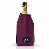 Borsa Termica per Bottiglie di Vino o Champagne, Refrigeratore Vino, Raffredda Bottiglie di Vino da Tavolo, Ghiaccio per Bottiglie, Tessuto idrorepellente ed elastico (Bordeaux)