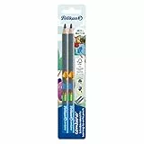 Pelikan, Matite Grafite, Combino, 2 Pezzi, Legno, Jumbo, Forma Triangolare Ergonomica, Impugnatura Matita Bambini, Prodotto in Germania